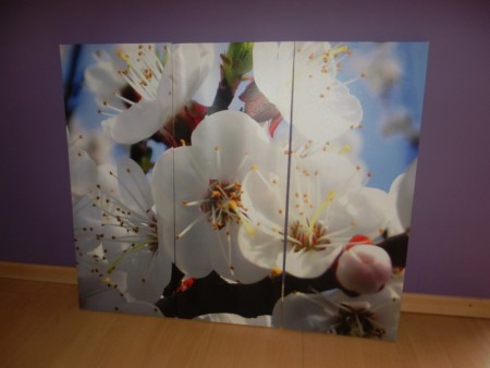 3-dielny obraz na plátne tmavomodrý